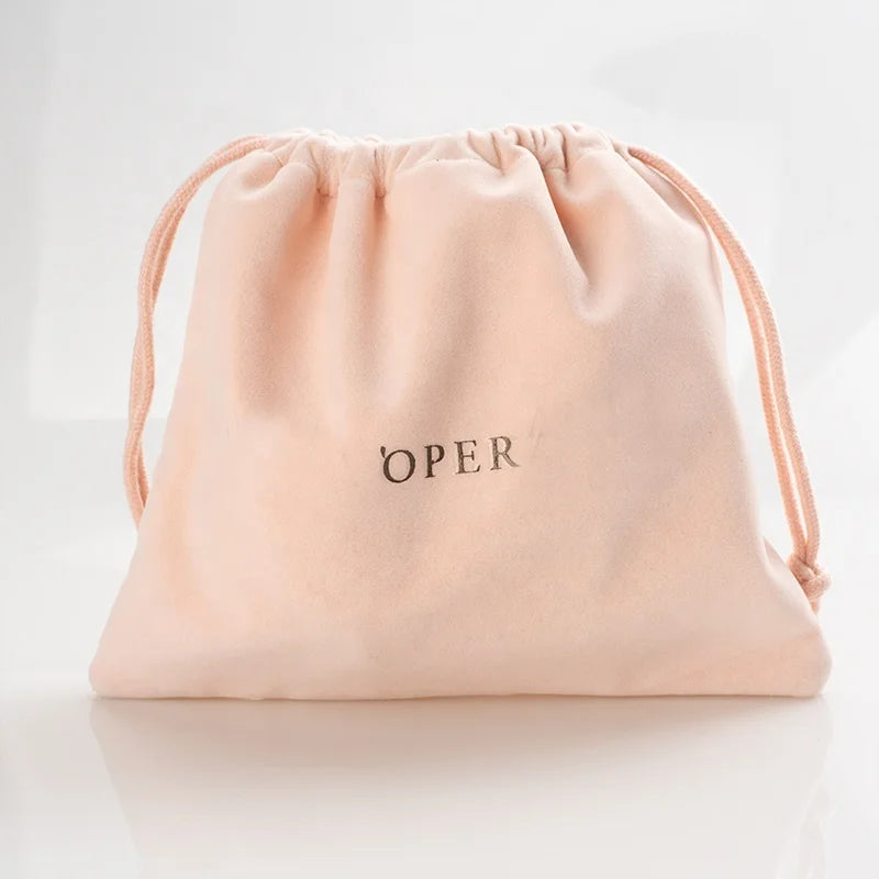 Custom Logo Printed High End Drawstring Velvet Shoe Bag Soft Velvet Shoe Dust Bag