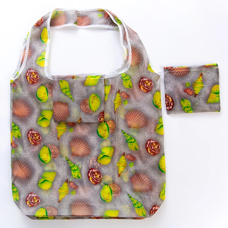 New Outdoor Travel Foldable Tote Handy Shape Recycling Bags Eco Friendly Washable Reusable Durable Biodegradable Grocery