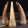 Horn Comb Consumption Horn Head Therapy Massage Hair Brush Large Teeth Wide Teeth Anti-hair Loss Acupoint Device