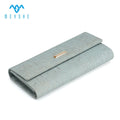 Factory Price Custom Cork Fashionable Women's Long Wallet Lady Style Wood Purse Leather Lining Button Closure Embossing Logo