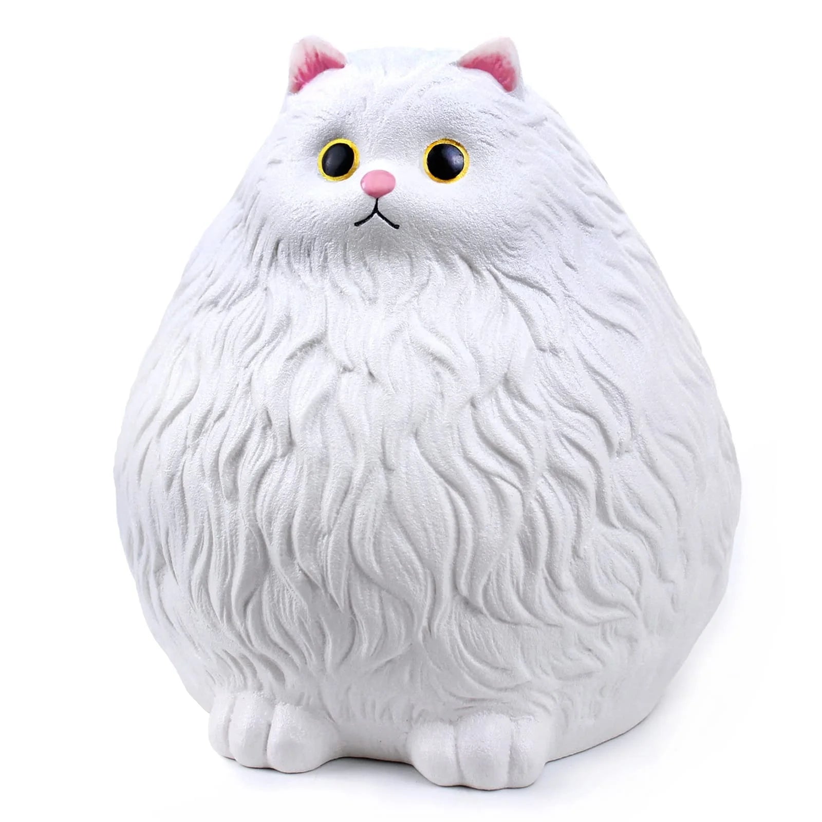 Handmade Ceramic Cat Piggy Bank Cute Realistic Texture Design for Children Sweet Home Decoration for Money Saving Pottery Enamel