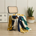 Latest Design Nordic Style Boho 100% Cotton Multi Color Knitted Throw Blanket Colorful LXY