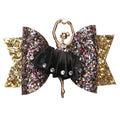 New Arrival Ballet Dancer Hair Clip Ballet Girls Bow Hair Grip Glitter Hair Barrette for Girls MegaBDM
