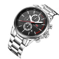 Relojes Hombre Mini Focus MF0085G Waterproof Solid Steel Bracelet Fashion Men Quartz Watch Luxury Chronograph Mens Watches