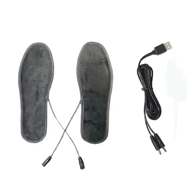 2020 New Design Electric Heat Moldable Fiber Material Winter Croppable Heated Insole USB Interface Overheating Protection