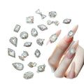 Wholesale Silver Luxury Nail Art Charm Diamond Decoration Jewelry Zircon 3d Nail Rhinestones DIY Nail Accessories