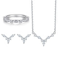 Jewelry Set Marquise Zircon Y Shaped Sterling Silver Set