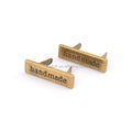 Manufacture Various Color Metal Handbag Labels Tag Handmade Square Bag Label