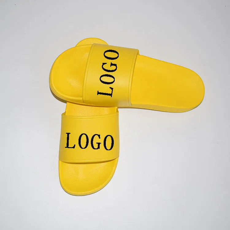 Slippers for Men Women Yellow Summer Pool Slides Waterproof Flat Beach Slippers Big Size Sandals Indoor Bedroom Low Price Shoes