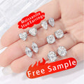 Fashion Luxury Jewelry Moissanite Stone 925 Sterling Silver 1 Carat 2 Carats 4 Carats Moissanite Stud Earrings for Women