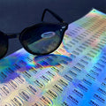 Factory Direct Custom Logo Printed Holographic Adhesive Stickers Custom Design for Sunglasses and Hair Accessories