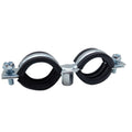 Zinc Plated Carbon Steel EPDM Rubber Lined Pipe Clamp Vibration Dampening Pipe Hanger for Industrial Water Pipe Project MegaBDM