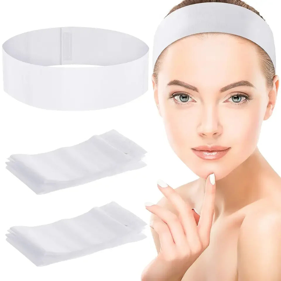 Disposable Spa Facial Headbands Soft Skin Care Hair Band with Convenient Closure for Women Gir