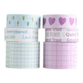 Colorful Plaid DIY Scrapbook Sticker Adhesive Paper 6 Pcs Set Washi Paper Tape
