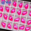 VDD Galactic  K9 Neon Rose Glass Sew on Rhinestones Sewing Crystal Flatback Stones for Clothes Accessories Wedding Dress