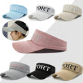 Adjustable Elastic Outdoor Knitted Mesh Sports Visor Hat Breathable Empty Top Daily Casual Travel Sun Visor Cap for Men Women