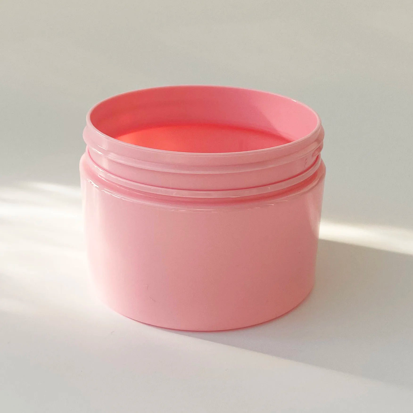 120ml 4 oz Pink PET Plastic Low Profile Jar 70-400 Neck Finish Cobalt Blue Color Customizable