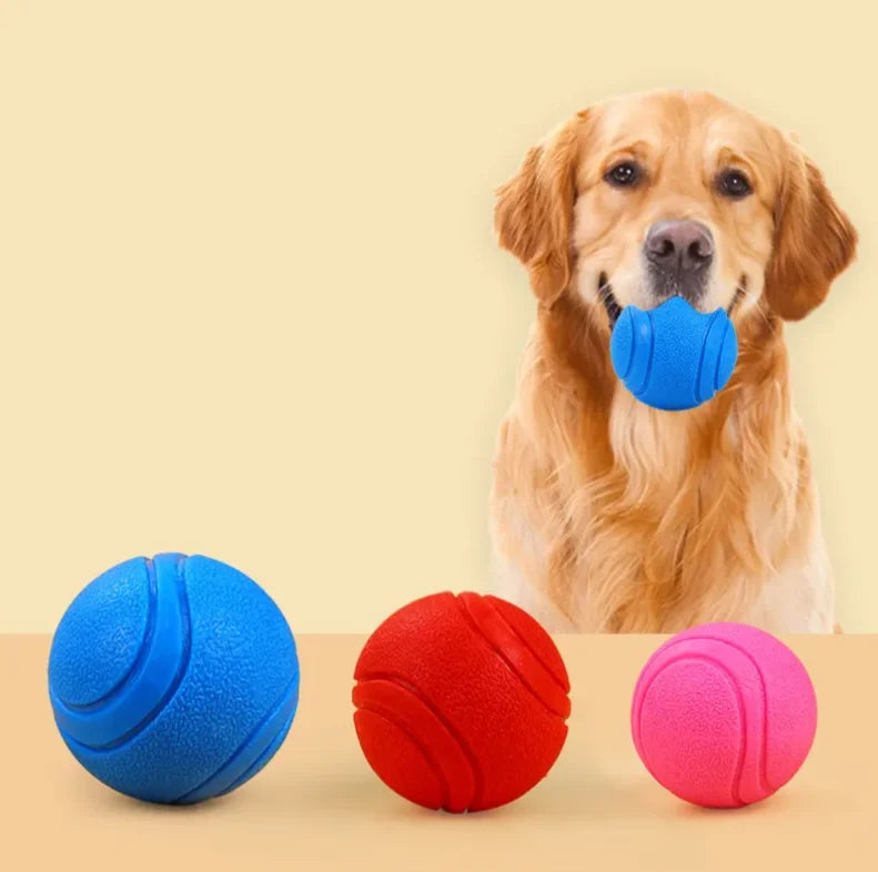 Eco-Friendly Small 5cm Latex Pattern Solid Elastic Dog Interactive Toy Ball Modern Pc & Rope Rubber Material