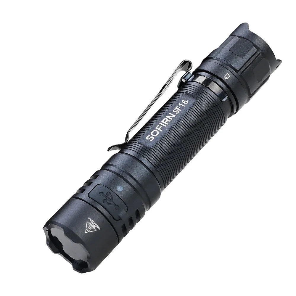 Sofirn SF16 UV Flashlight Portable 18650 Rechargeable Portable 18650 Torch with Tail Switch Lamp for Detection