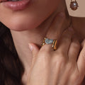 New Minimalist Stainless Steel Women Ring 18K Gold Waterproof Polished Spring Shape Triple Rings