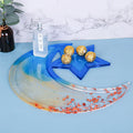 Moon and Star Silicone Tray Mold Large Crescent Plate Resin Mold