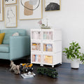 Durable Plastic Stackable Containers Collapsible Storage Bins for Living Room