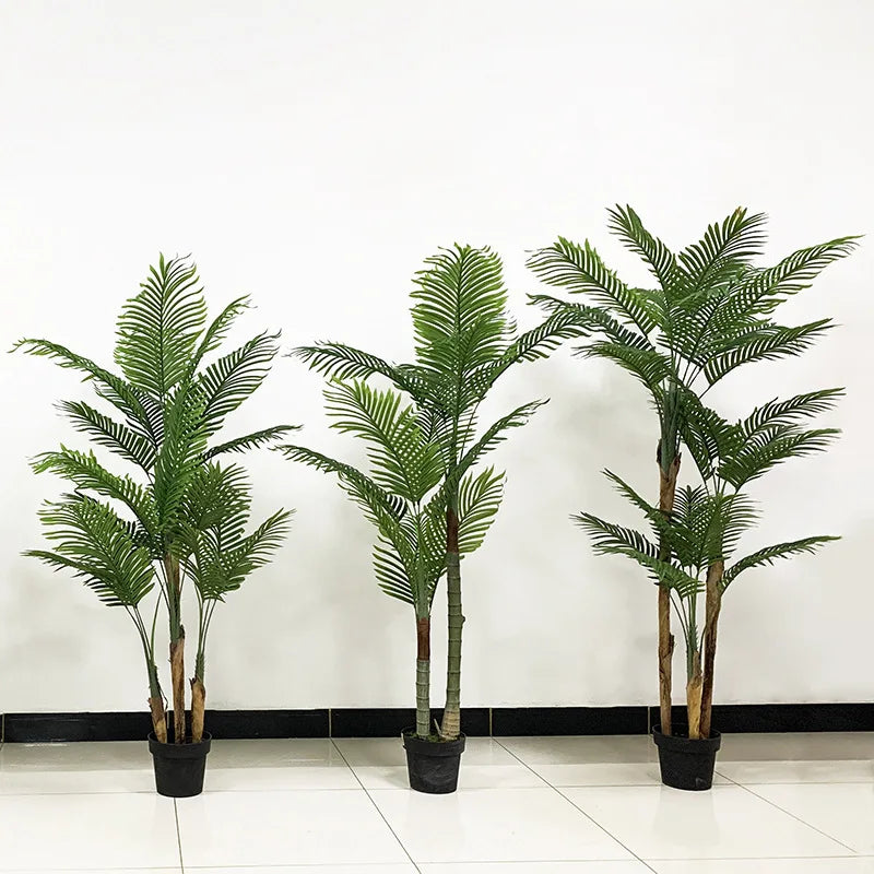Outdoor Indoor Home Bonsai Artificial Plant Faux Paradise Palm Tree Potted Plastic Green 130-190CM