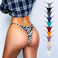 Women's Sports Cotton Underwear Simple Zebra Print Romantic Low Waist Solid Comfortable Panties Seamless Fitness Girl Briefs