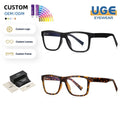 Men's Business Ready Stock Designer Square Lightweight Eyeglass Frames TR90 Optical Frames Blue Light Blocking Eyeglasses