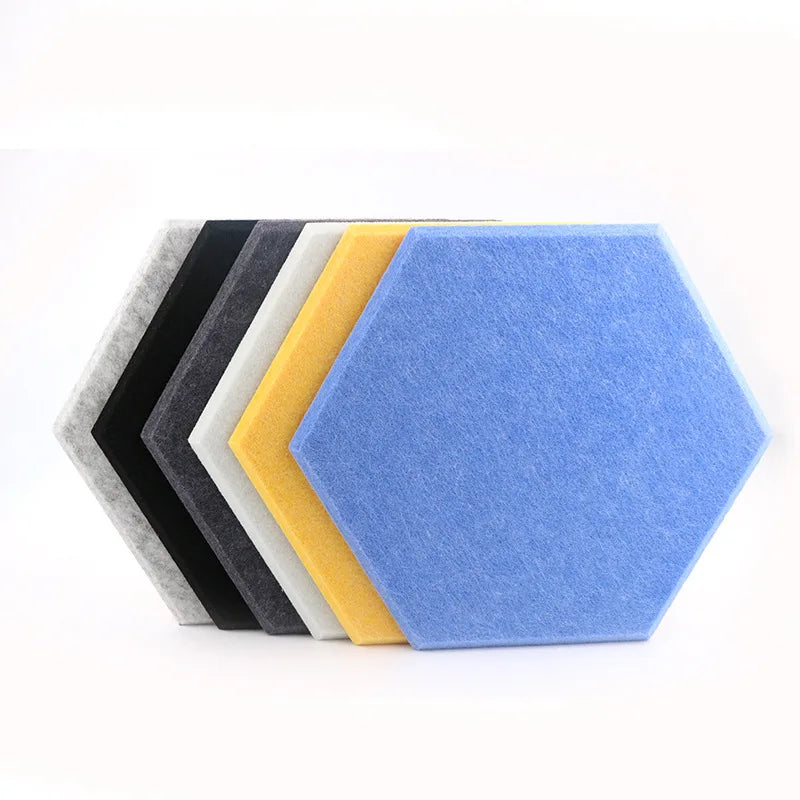 Breathable Waterproof Hexagonal Indoor Wall Sound-Absorbing Panel Cotton Polyester Fiber Sound Insulation Felt for Home Office