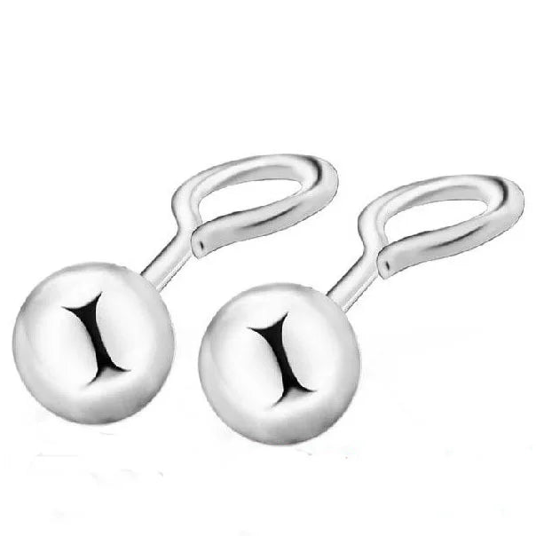 Reeti 925 Sterling Silver Ball Stud Earrings Elegant Wedding Jewelry for Women Trendy & Cute 2019 Pendientes Mujer Moda Brincos