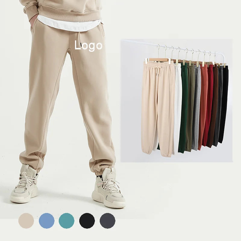 French Terry Jogger Sweat Pants Wholesale Custom Mens Fitness Sport Pants Running Trousers Custom Blank Plus Size Pants