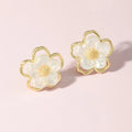 Wholesale Latest Design Sweet Flower Simple Alloy Stud Earrings