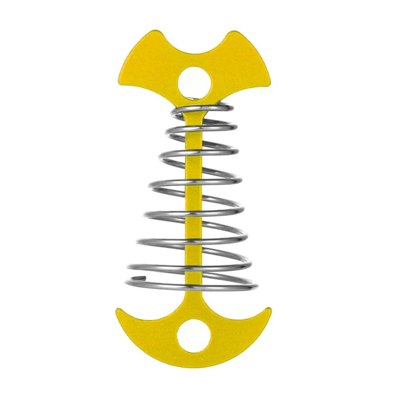 Tent Rope Buckle Adjustable Plank Floor Spring Fishbone Anchor Tent Pegs Awning Deck Stakes Fixed Nails Camping Tent Hooks