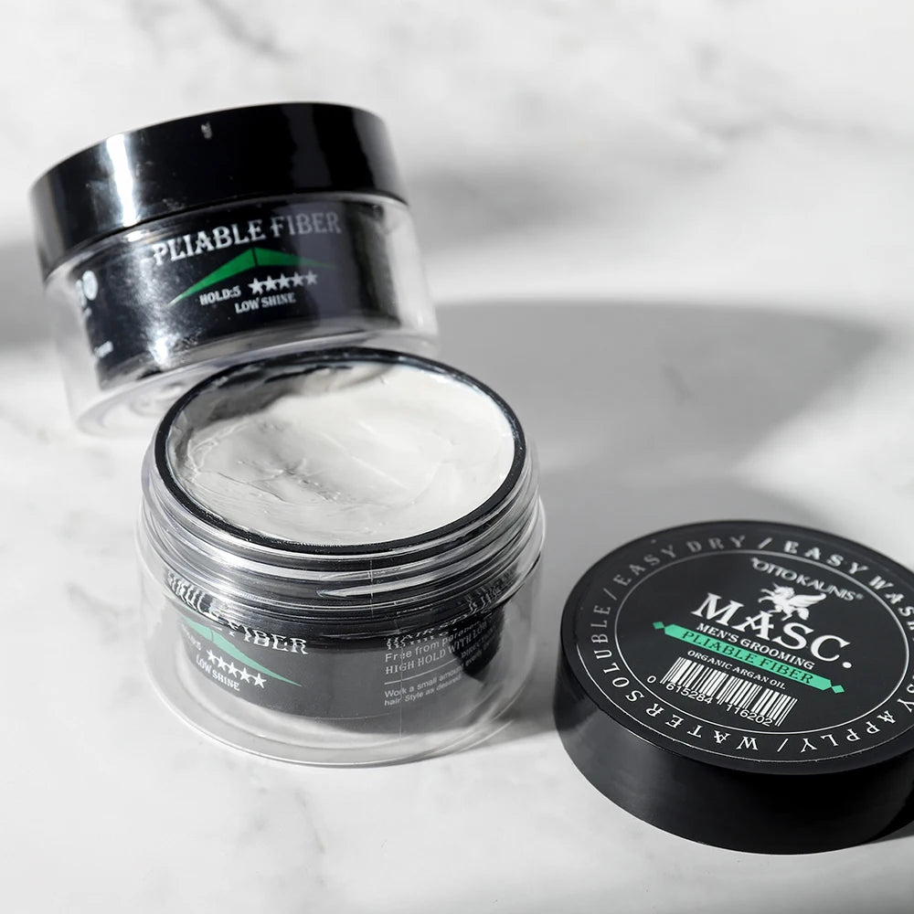 High Quality Water Soluble Low Shine Hair Clay Make Private Label 80G Hair Styling Defining Matte Hair Paste