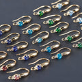 M957 10pcs/Lot 18K Gold Plated Copper  Nickel Free Jewelry Accessories DIY Earring Making Findings Pass REACH Clasp Hooks Zircon