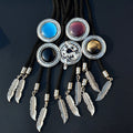 Oval New Trendy Mint Green Black Bolo Tie Western Cowboy Dress Shirt Accessory Jewelry Bolo-ties Necktie Necklace Gift for Men