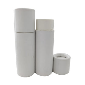 Biodegradable Printing Deodorant Stick Container Push up 2.5oz Kraft Paper Tube Packaging for Lip Balm