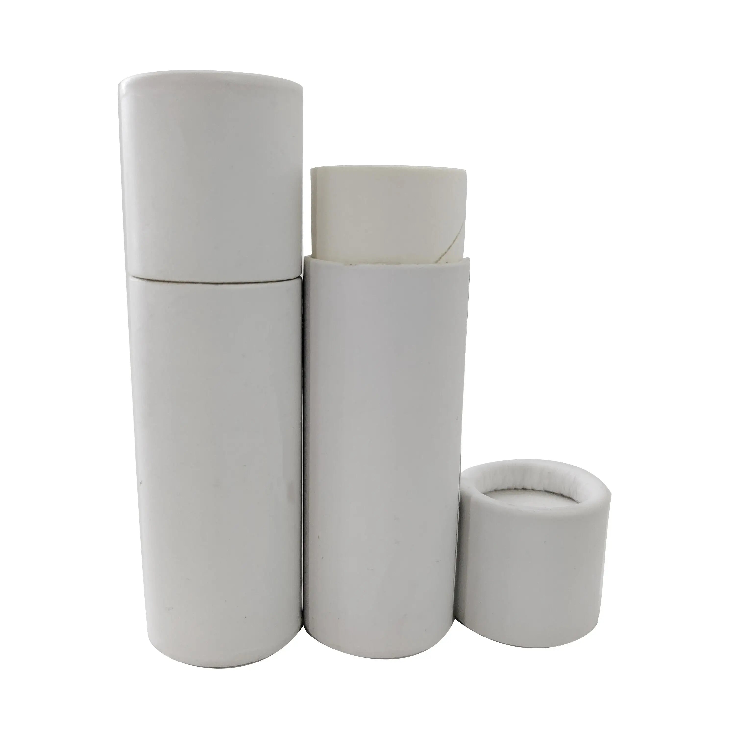 Biodegradable Printing Deodorant Stick Container Push up 2.5oz Kraft Paper Tube Packaging for Lip Balm