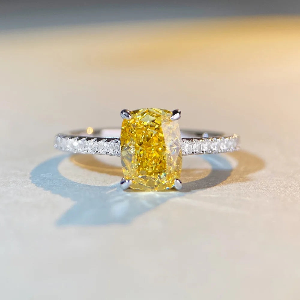 Fine Jewelry Custom 5a CZ Cubic Zircon Radiant Eternity Wholesale Price Wedding Engagement S925 Sterling Silver Ring