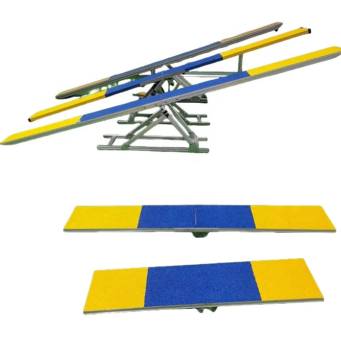 USMILEPET Premium Metal Agility Training Seesaw Custom SAP Weight Four Poles for FCI International Dog Pet Training Supply