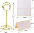 24-Pack Premium Wedding Table Name Cards Gold Foil Border Place Holders Table Number & Name Card Set
