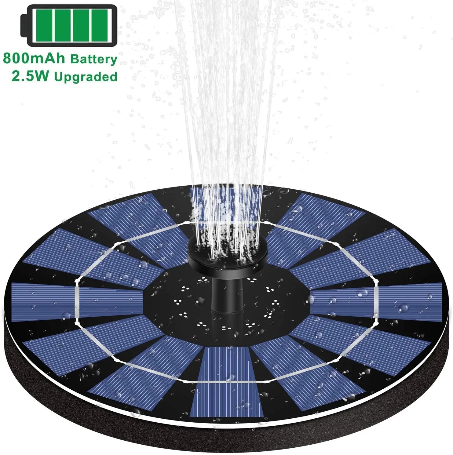 Solar Bird Bathroom Fountain Pump Free Standing Floating Solar Water Fountain Suitable for Nests Gardens Pond Outdoor Decoration