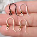 Hypoallergenic Earring Findings Fish Hooks Ear Wires Resin French Earring Hooks with Stainless Steel Bead