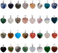 Wholesale 20mm Fashion Natural Healing Crystal Stone Rose Quartz Pendant Necklace Men Moon Heart hang Pendant for Jewelry Making