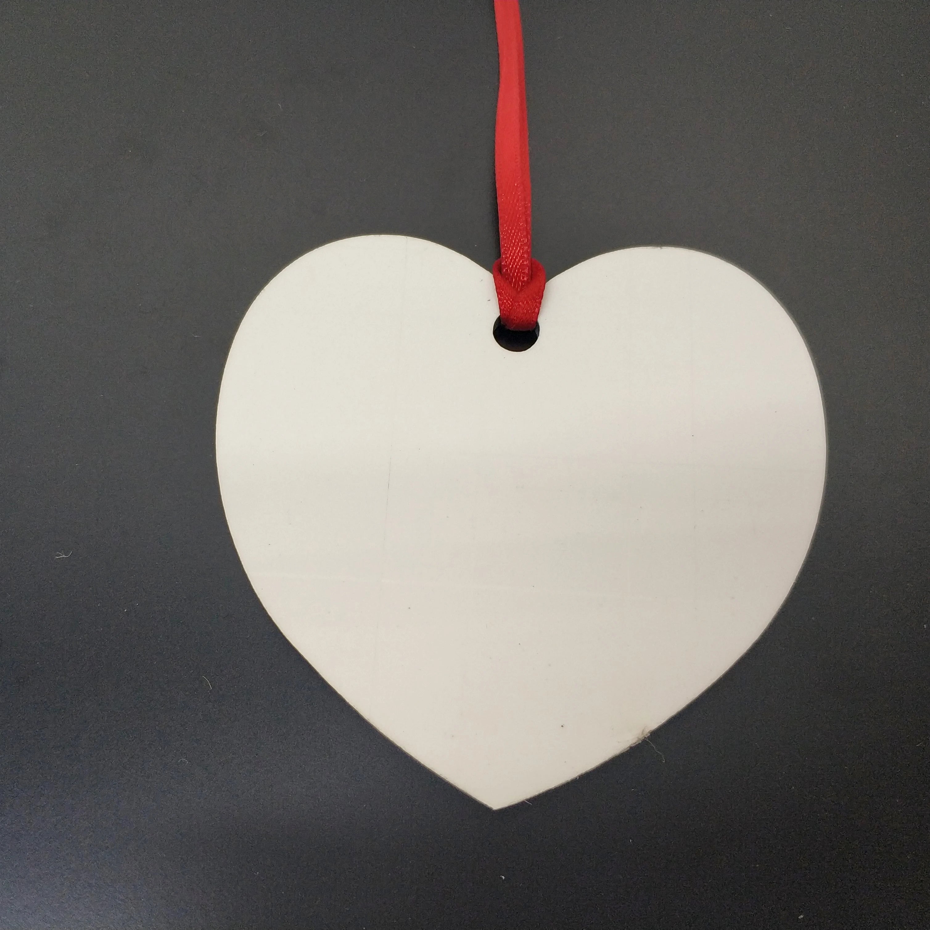 Heart Ornament Shape MDF Sublimation Blanks Christmas Ornaments Wooden