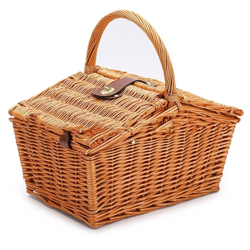 Lavinia Wholesale Natrual Multifunctional Hand Weaving  Willow Picnic Basket