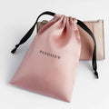Custom Private Logo Soft Satin Hair Extension Packaging Textile Storage Bags for Jewelry and Hair Extensions