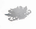 Wholesale Custom Logo Stickers Transparent Clear Waterproof Transfer Metal Letters Embossed Nickel Decal Label