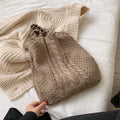 Bohemian Summer Outlet Beach Handbag Ladies Trend Hand Knit Net Shoulder Bags Women Polyester Crochet Bag
